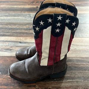Boy American Flag cowboy boots size 11